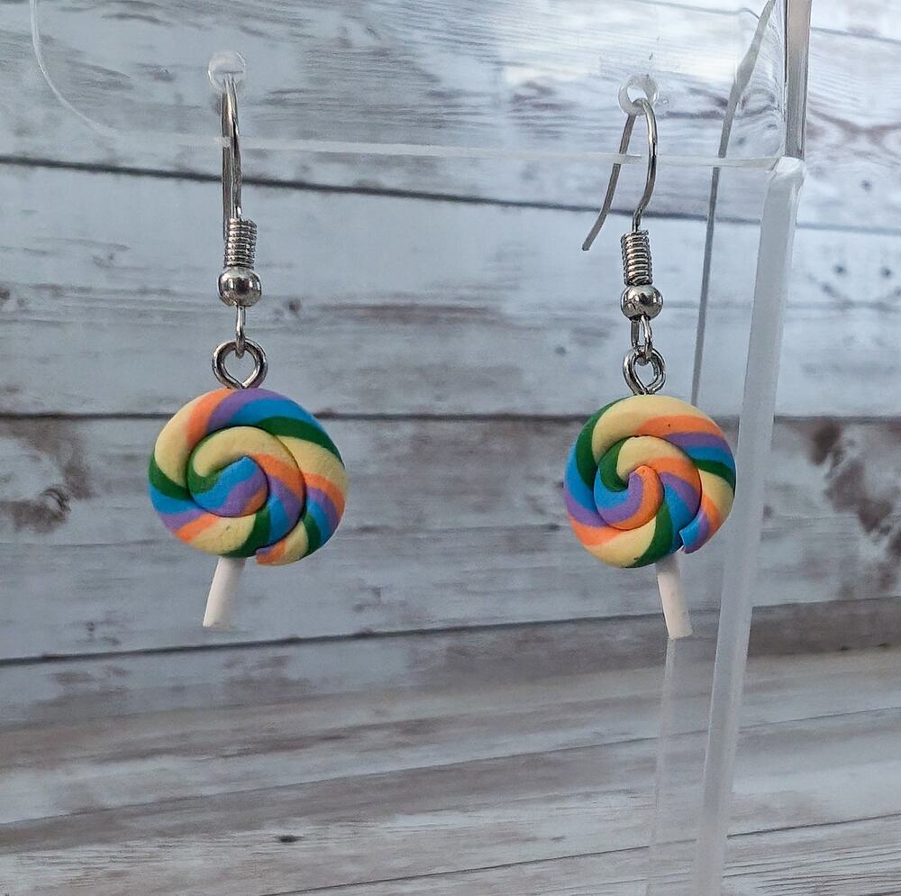 Lollipop Design Dangle Earrings for Pierced Ears